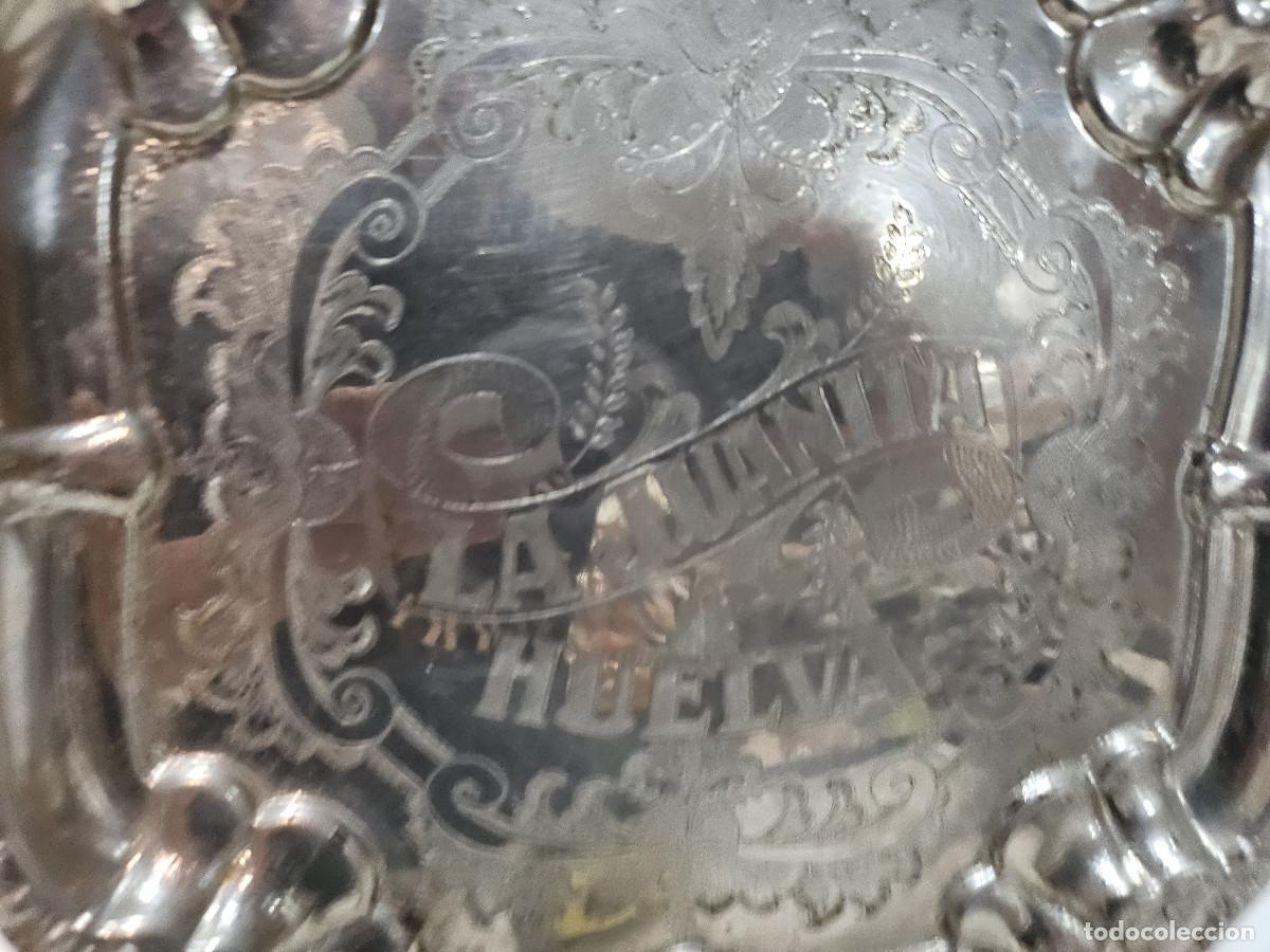 Antig&uuml;edades: plato de alpaca de huelva - Foto 2
