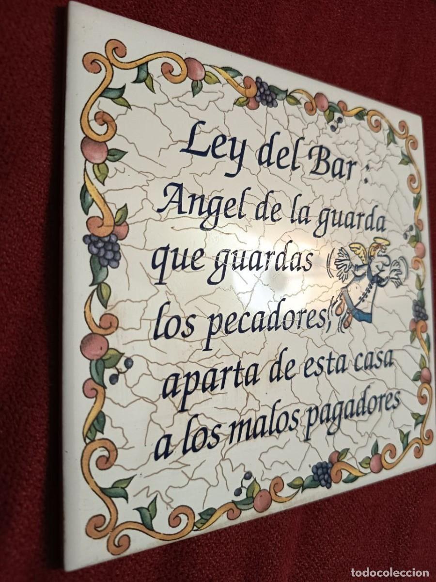 Antig&uuml;edades: Azulejo con la Ley del Bar - Foto 2