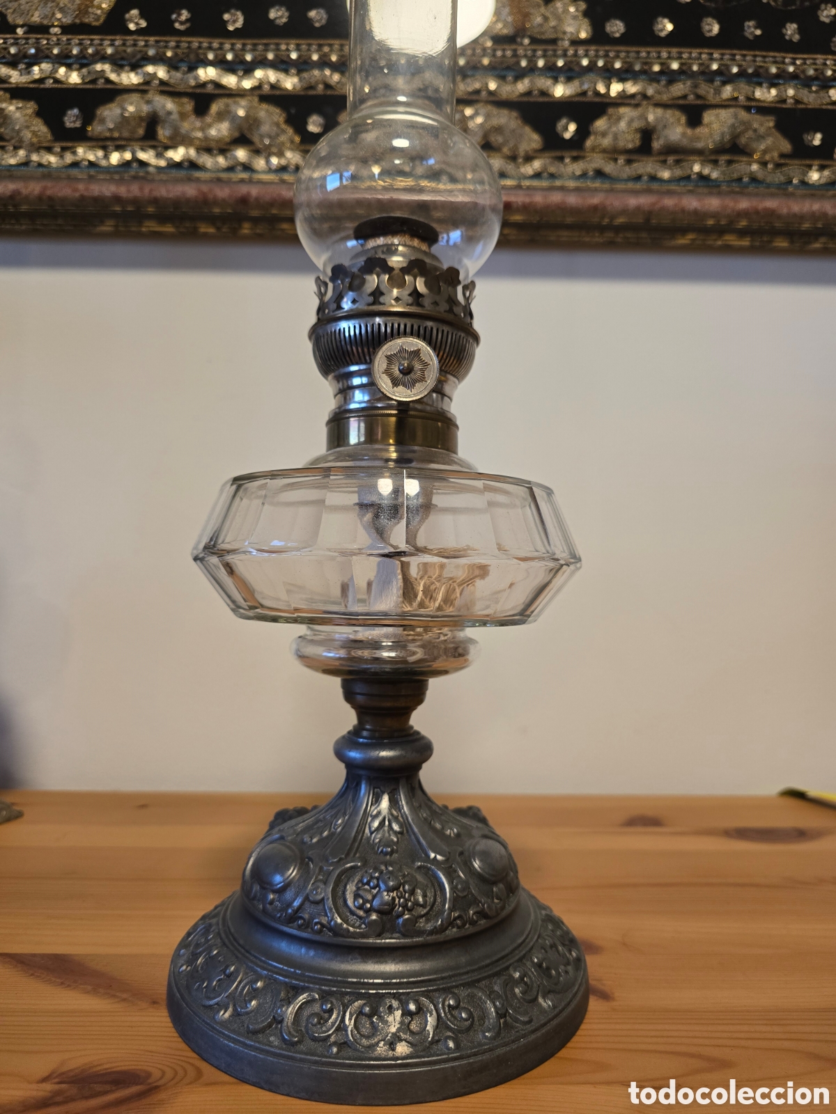 Antig&uuml;edades: Quinqu&eacute; con pie de calamina - Foto 1
