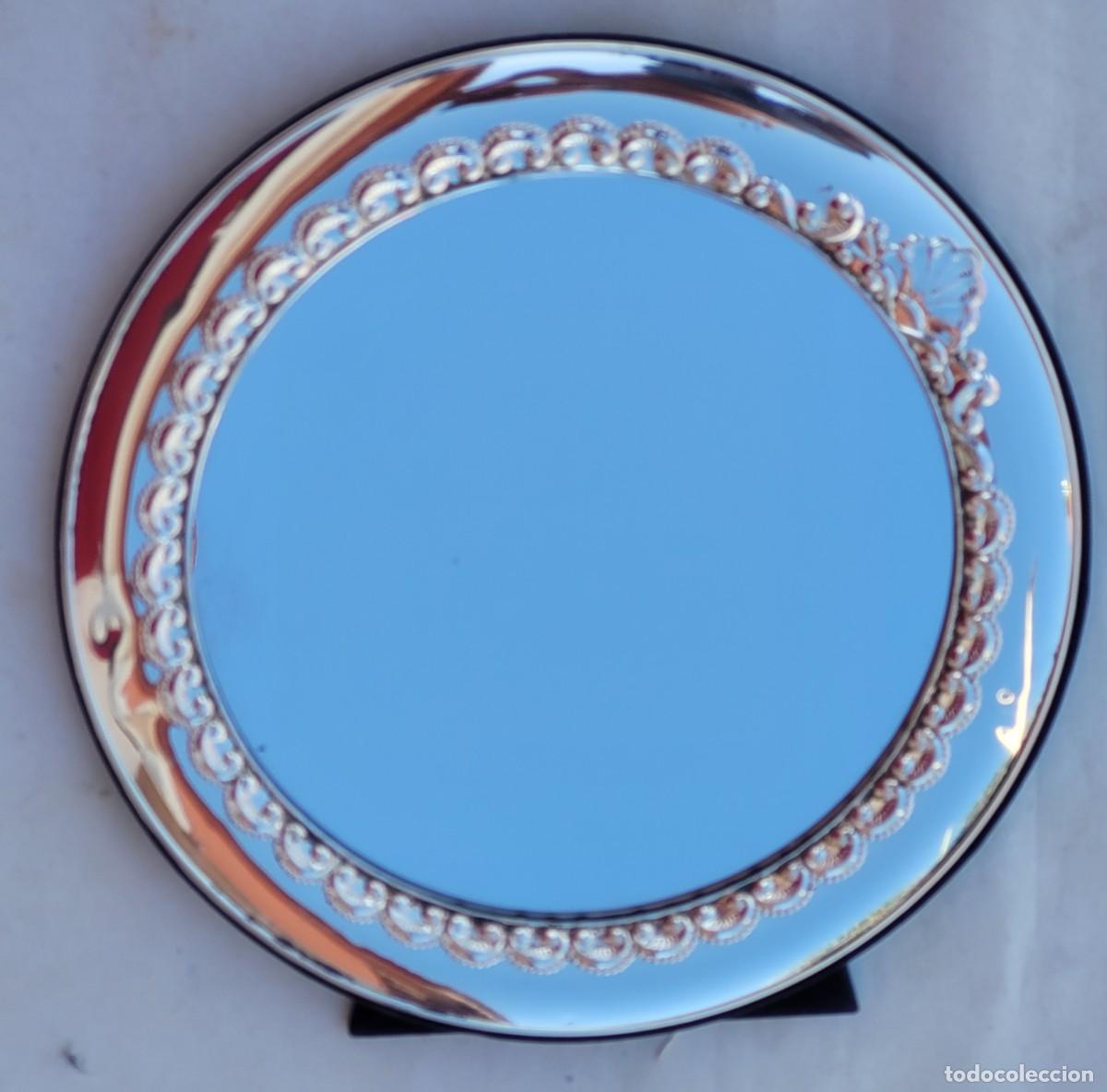 Antig&uuml;edades: Espejo Camilletti, plata 925, 27cm - Foto 5
