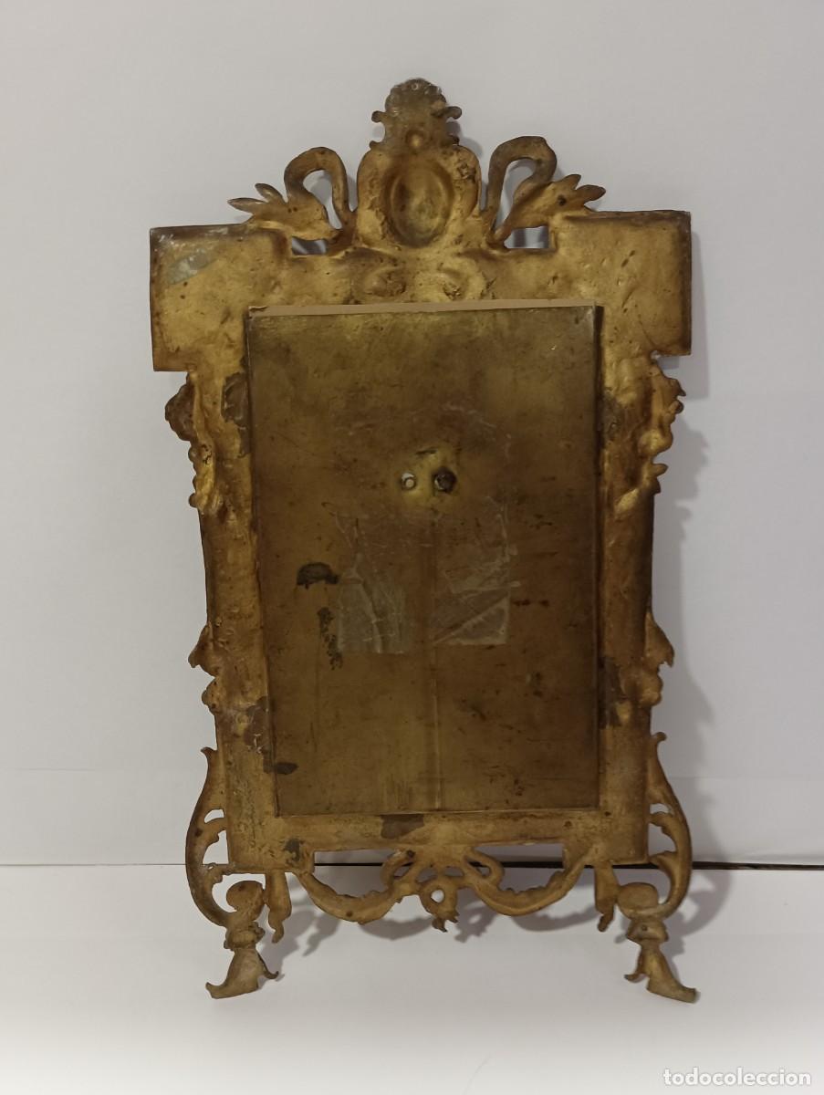 Antig&uuml;edades: MARCO DE BRONCE CON RETRATO ANTIGUO - Foto 2