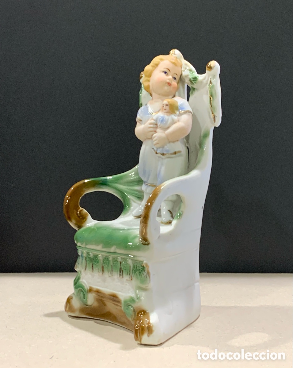 Antig&uuml;edades: Figura de biscuit. 1900 - Foto 13
