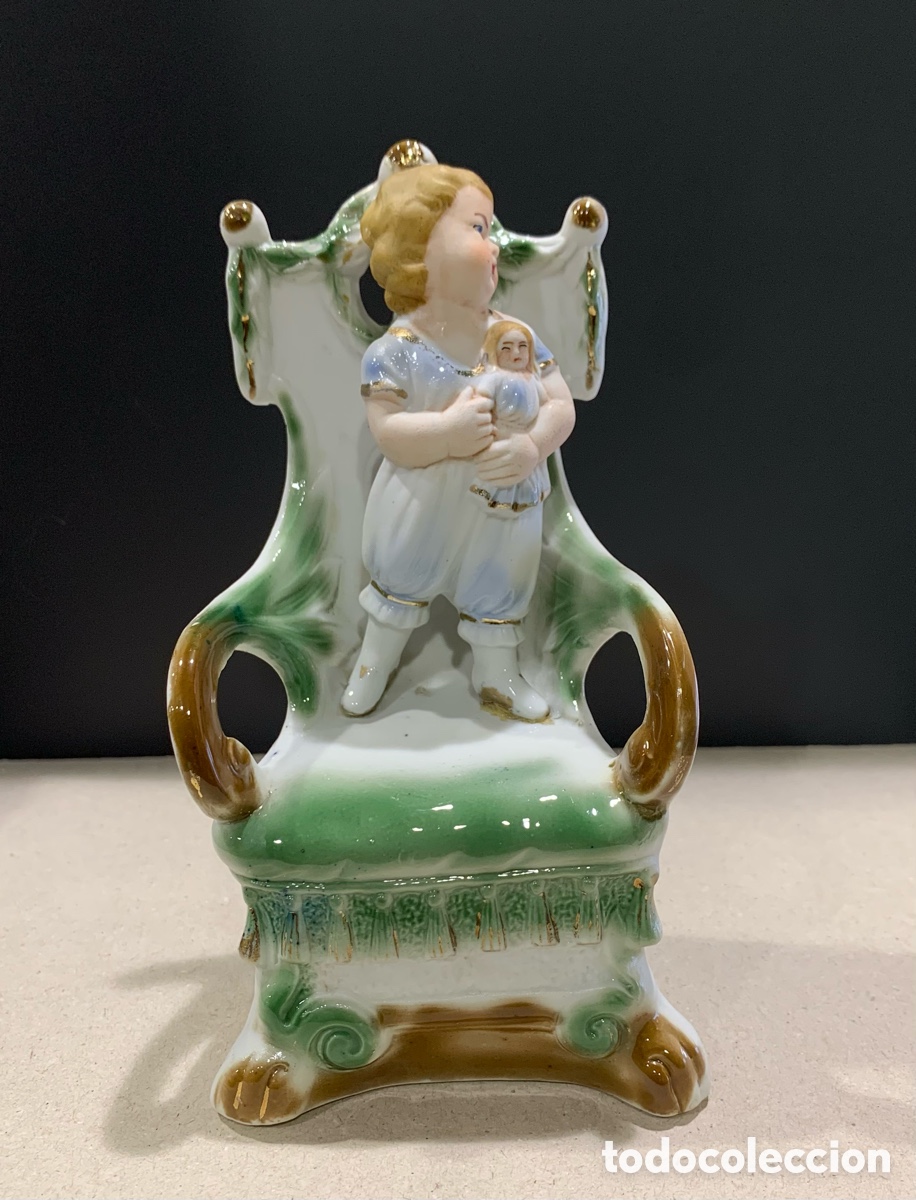 Antig&uuml;edades: Figura de biscuit. 1900 - Foto 1