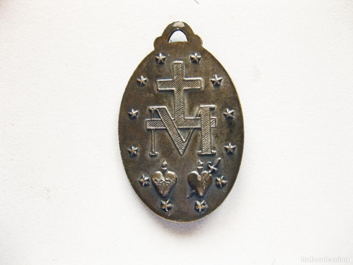 Antig&uuml;edades: MEDALLA FRANCESA DE LA VIRGEN MAR&Iacute;A - Foto 2