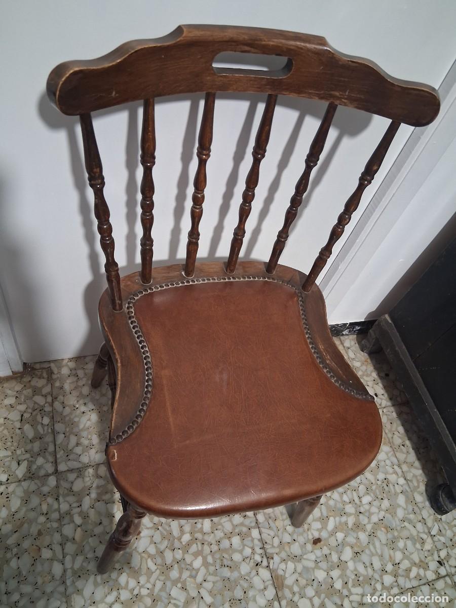 Antig&uuml;edades: Silla de madera torneada marca mocholi - Foto 3