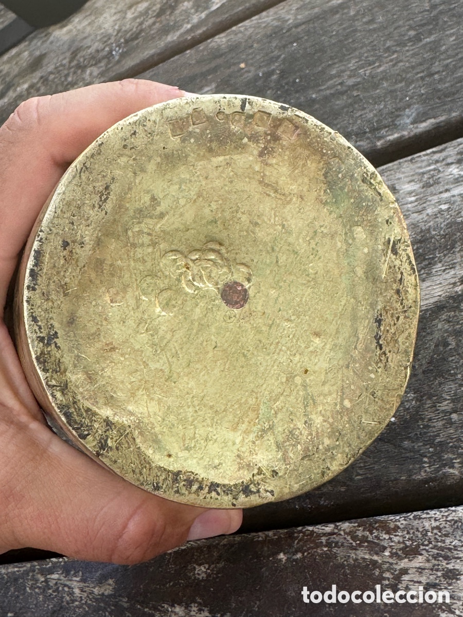 Antig&uuml;edades: Peso de bronce antiguo de 5 kilogramos - Foto 2