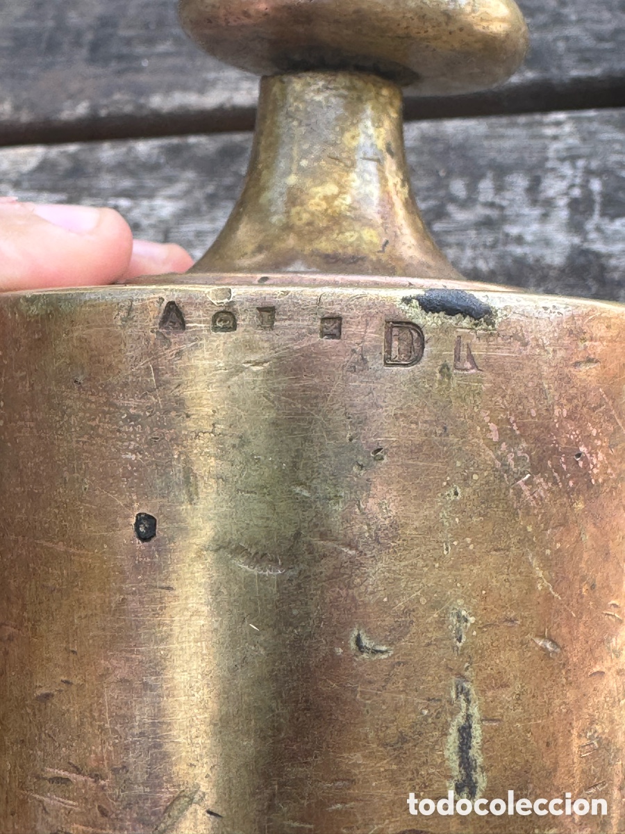 Antig&uuml;edades: Peso de bronce antiguo de 5 kilogramos - Foto 3
