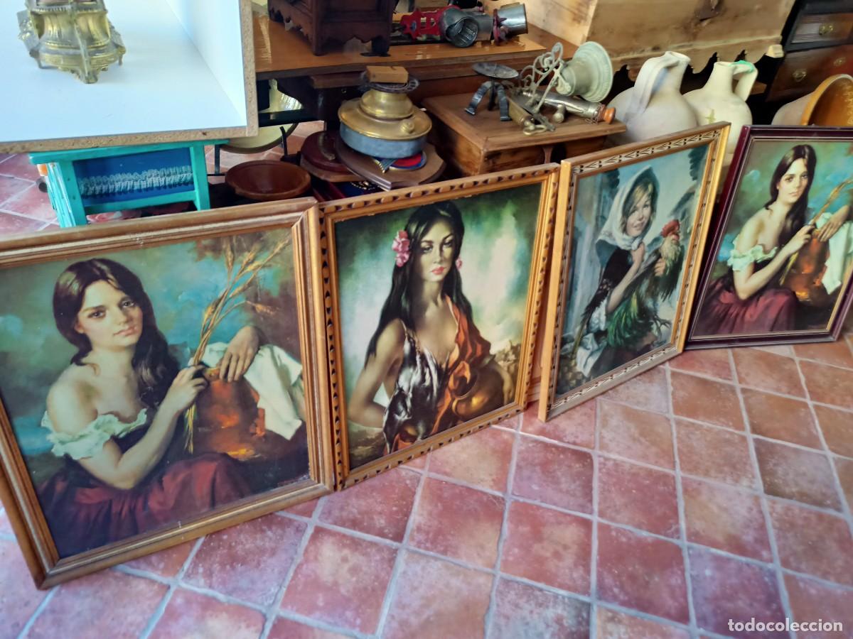 Antig&uuml;edades: Lote de cuadros con bonitos marcos - Foto 1