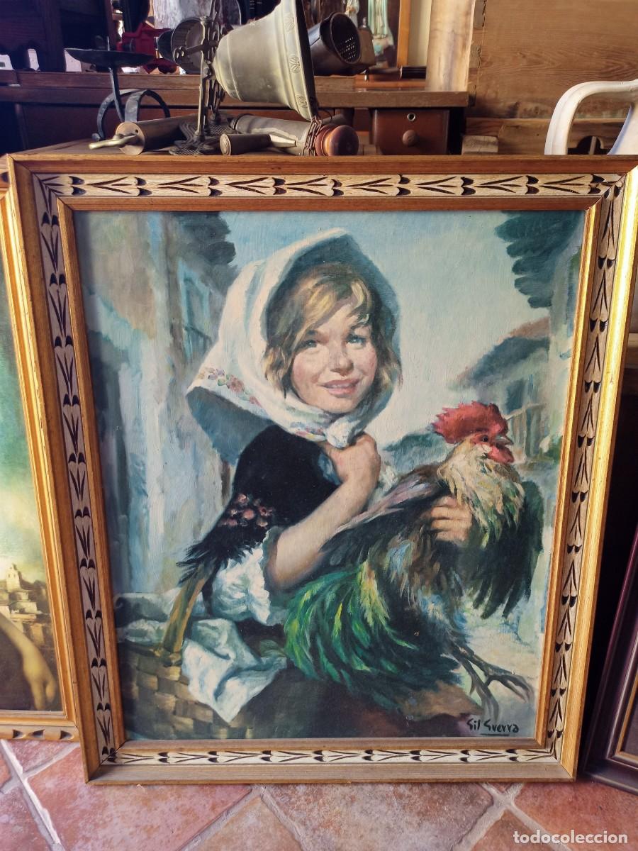 Antig&uuml;edades: Lote de cuadros con bonitos marcos - Foto 4