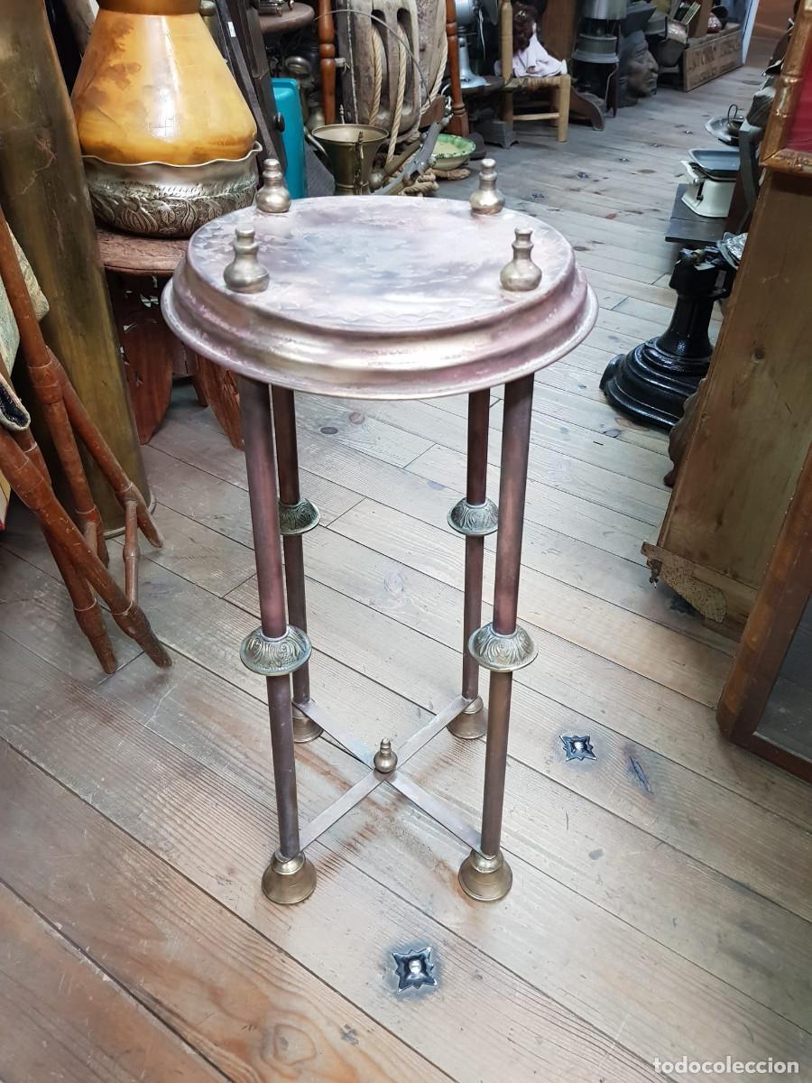 Antig&uuml;edades: ANTIGUA COLUMNA-BASE DE BRONCE Y COBRE - Foto 1