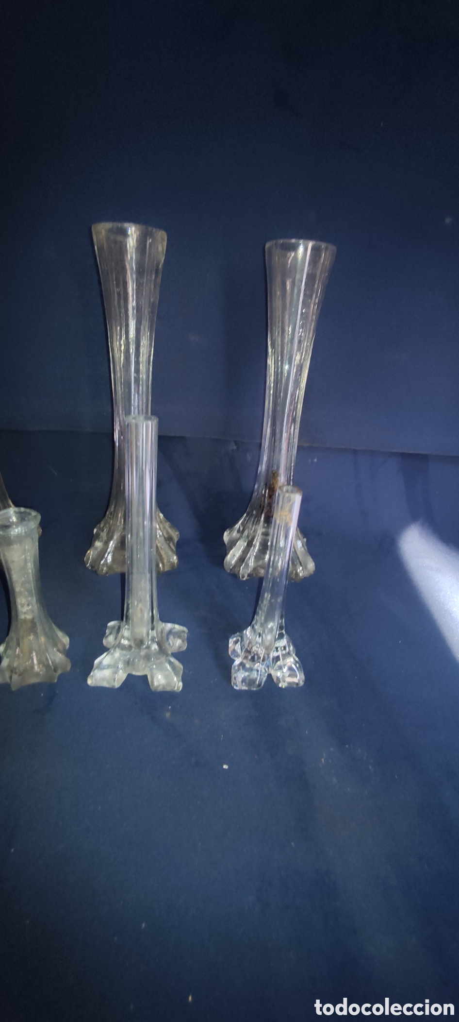 Antig&uuml;edades: Set de jarrones de cristal - Foto 3