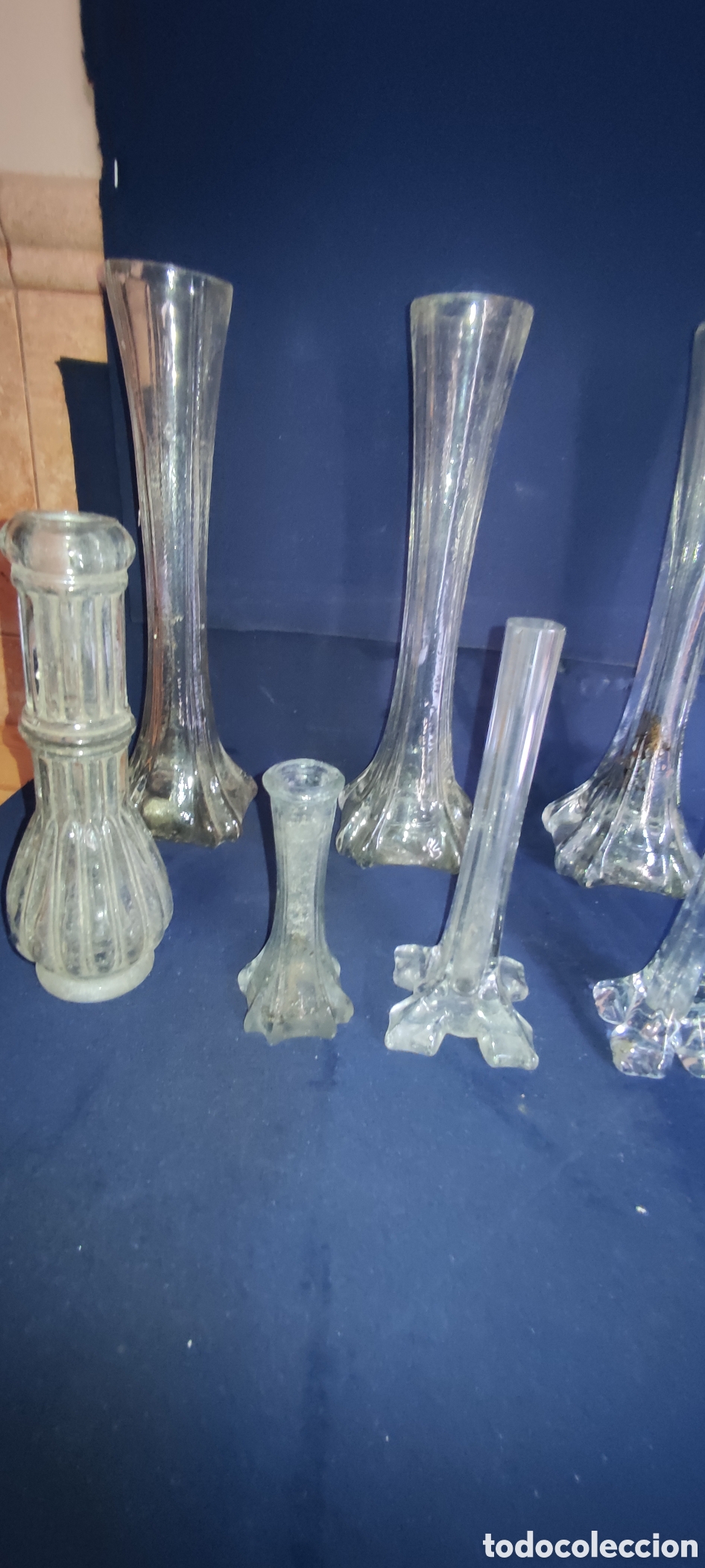 Antig&uuml;edades: Set de jarrones de cristal - Foto 4