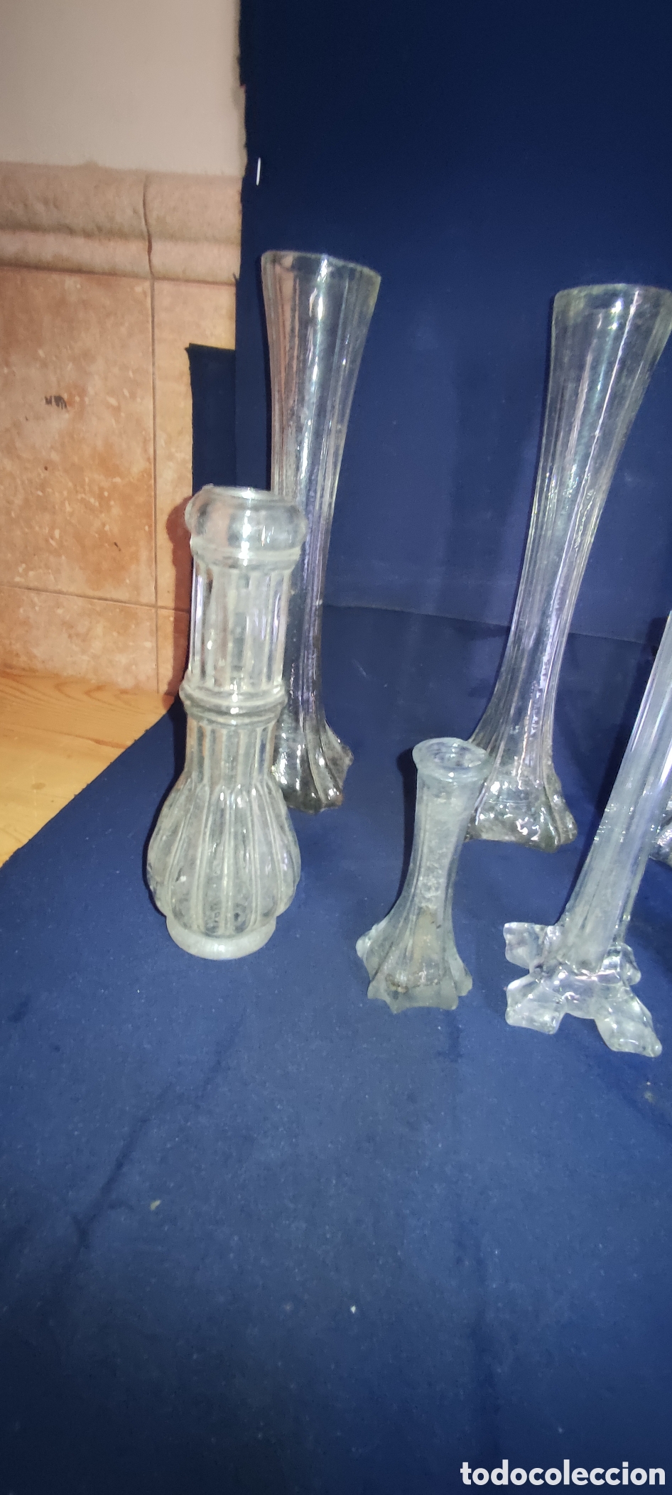 Antig&uuml;edades: Set de jarrones de cristal - Foto 5