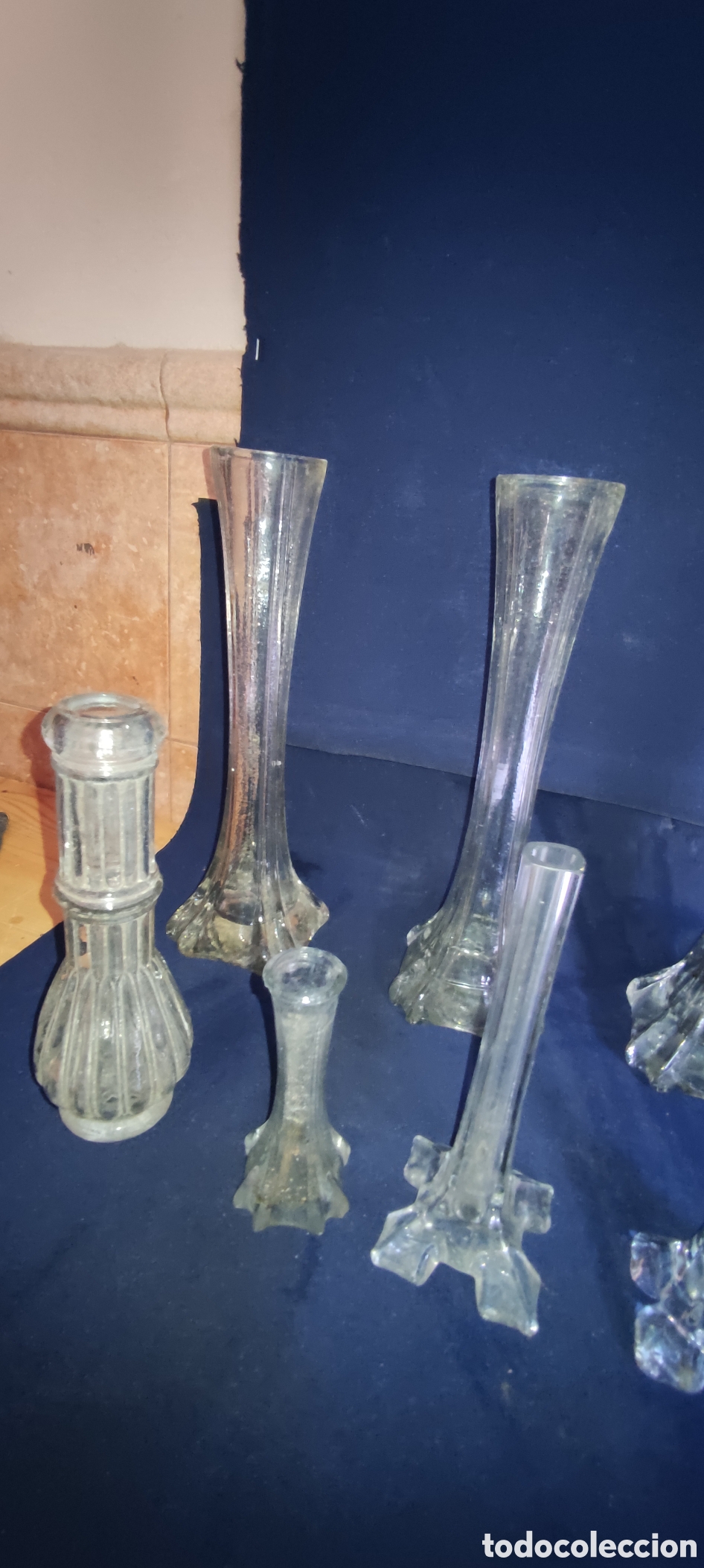 Antig&uuml;edades: Set de jarrones de cristal - Foto 6