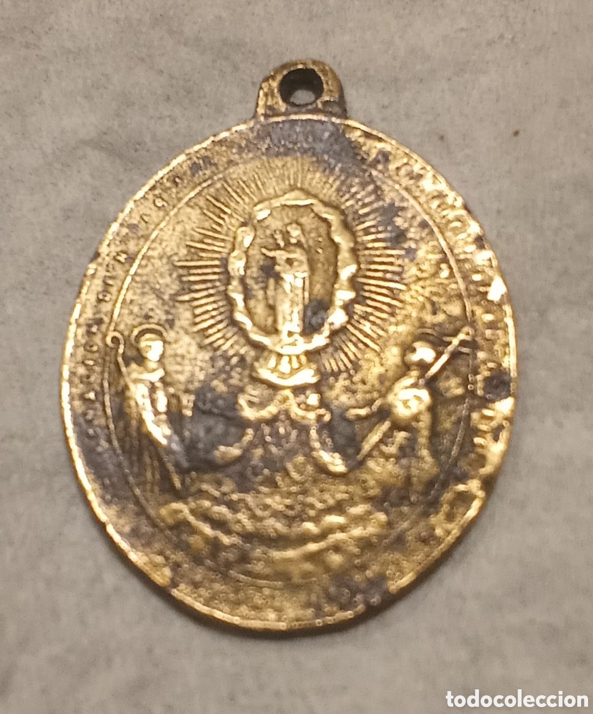 Antig&uuml;edades: MEDALLA RELIGIOSA DE BRONCE - Foto 2