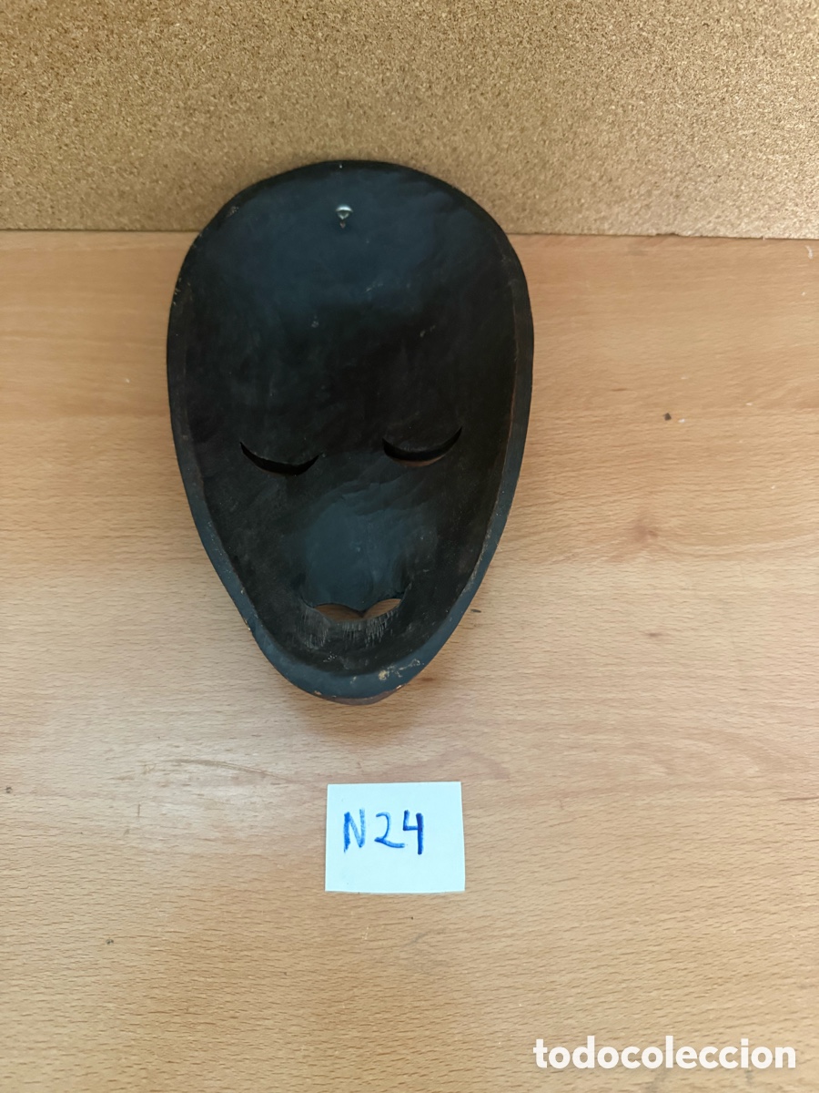 Antig&uuml;edades: M&aacute;scara africana de madera, tallada - Foto 2