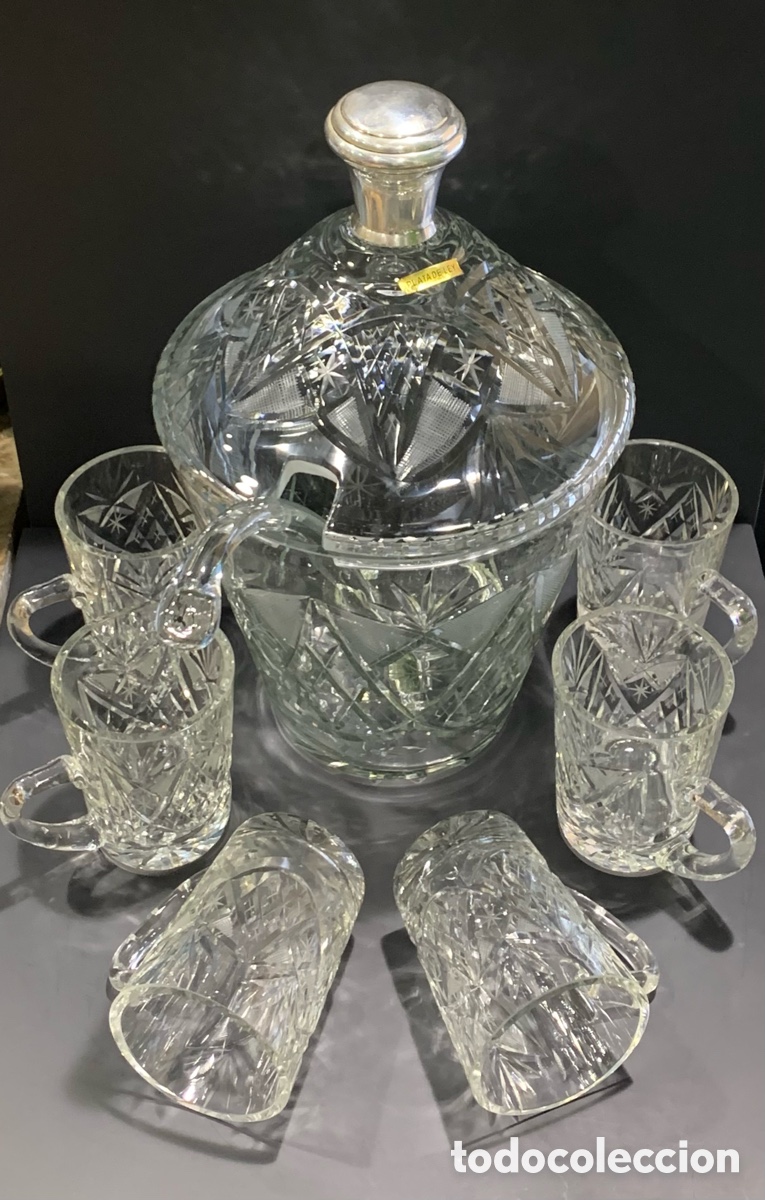Antig&uuml;edades: Ponchera de Cristal de Bohemia - Foto 8