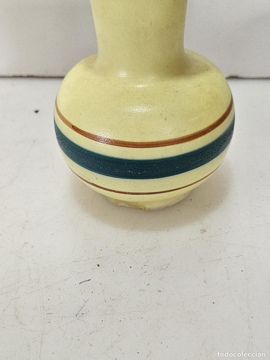 Antig&uuml;edades: jarron de ceramica amarillo - Foto 2
