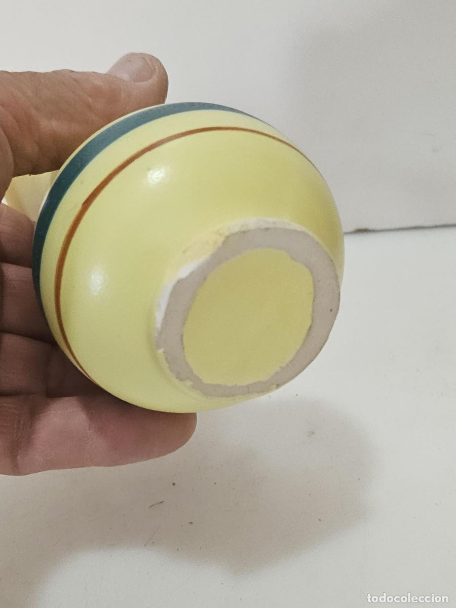Antig&uuml;edades: jarron de ceramica amarillo - Foto 3