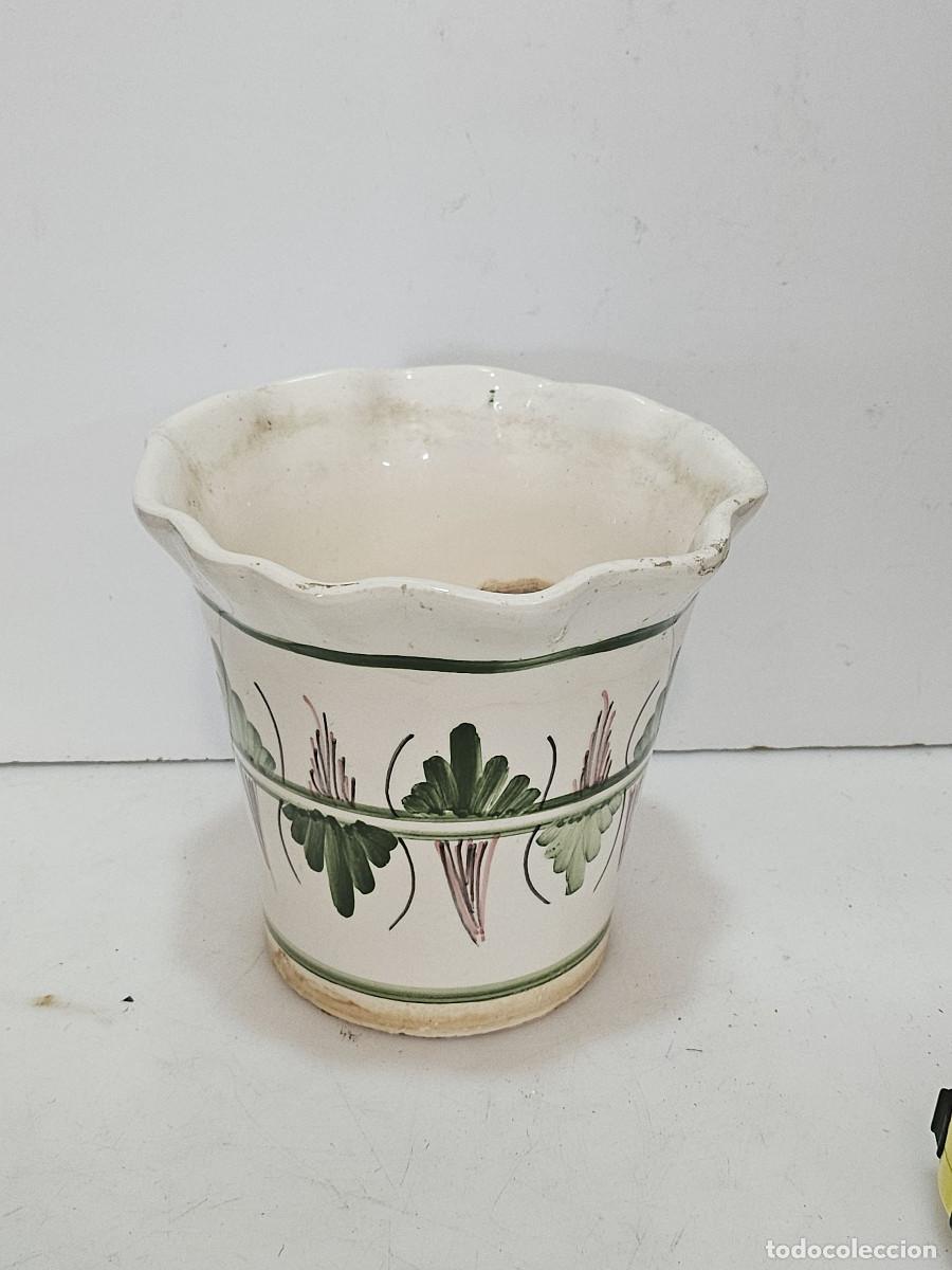 Antig&uuml;edades: maceta de ceramica antigua - Foto 1
