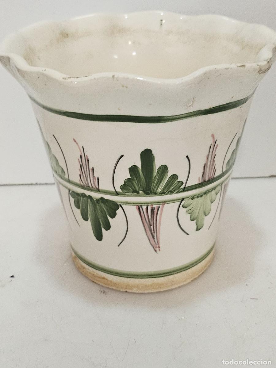 Antig&uuml;edades: maceta de ceramica antigua - Foto 2