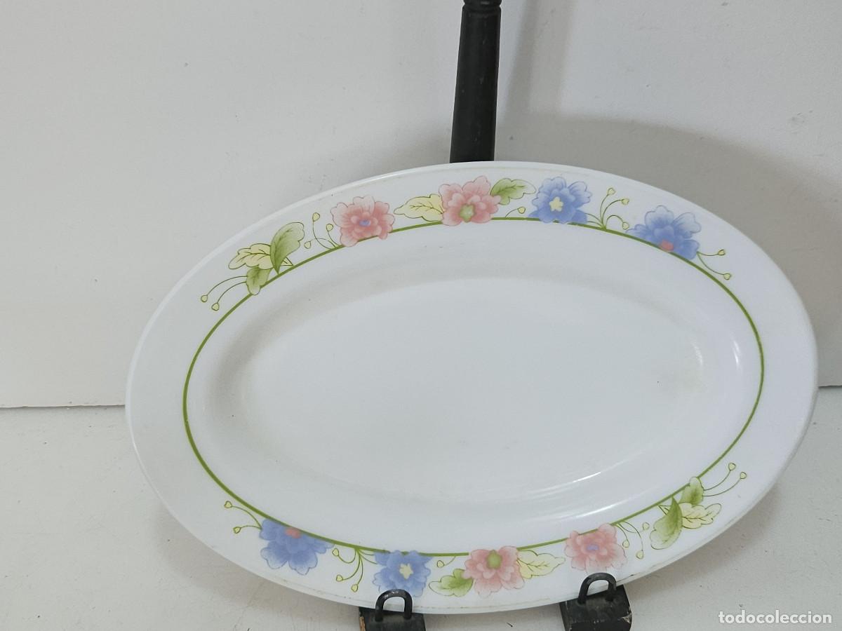 Antig&uuml;edades: bandeja de cristal opalino - Foto 1