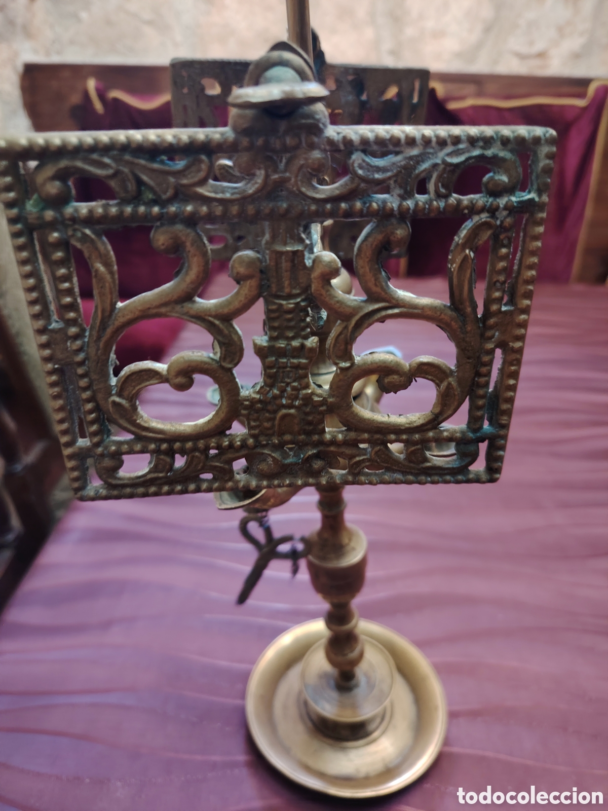 Antig&uuml;edades: Lampara de aceite de bronce - Foto 3
