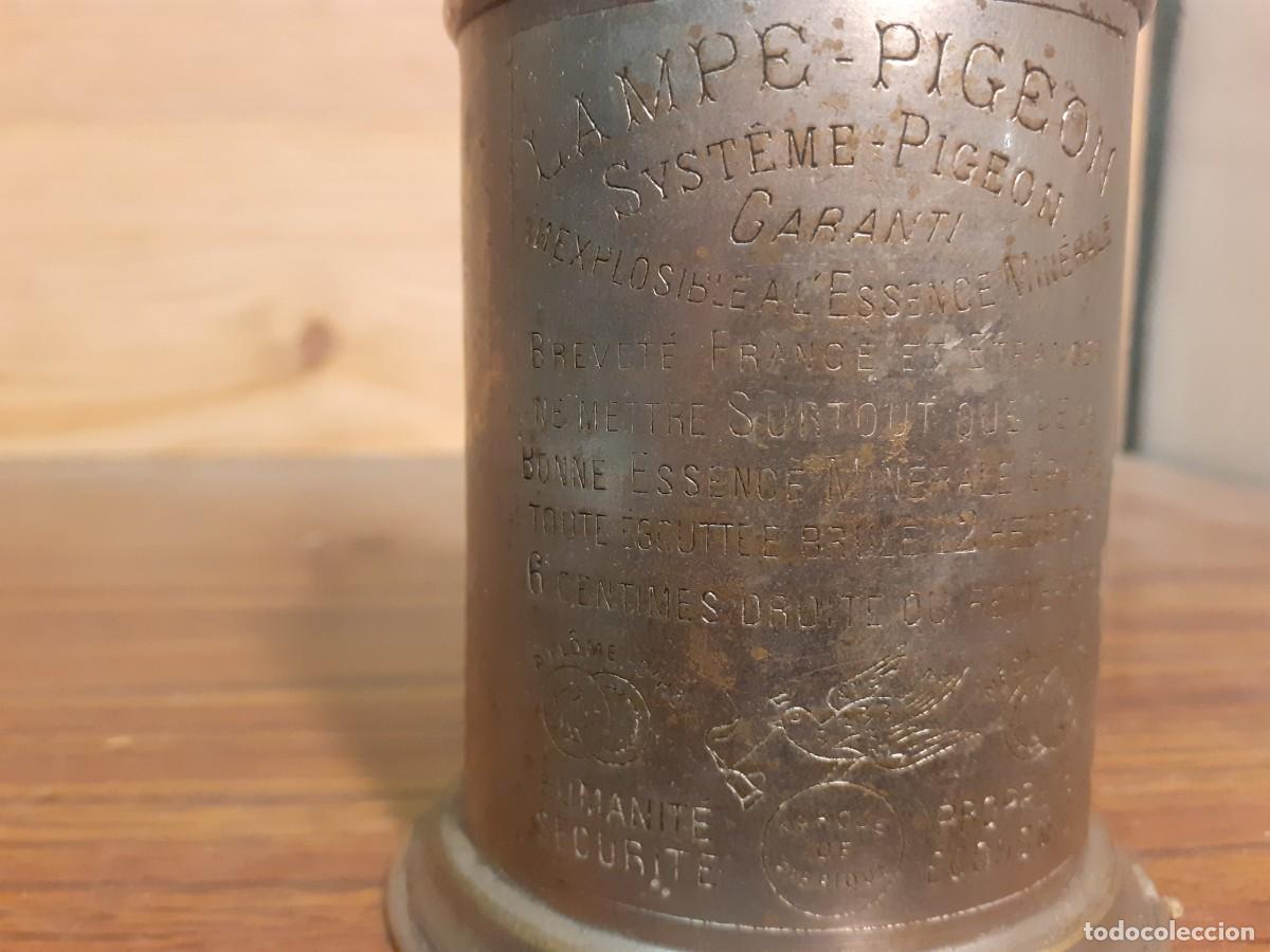 Antig&uuml;edades: Lampara de Carburo Pigeon francesa - Foto 2
