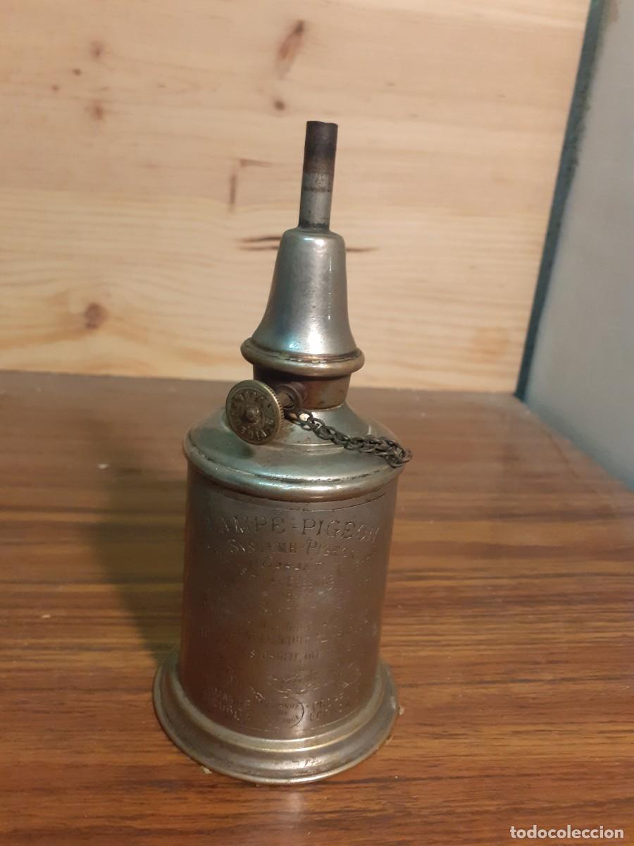 Antig&uuml;edades: Lampara de Carburo Pigeon francesa - Foto 3