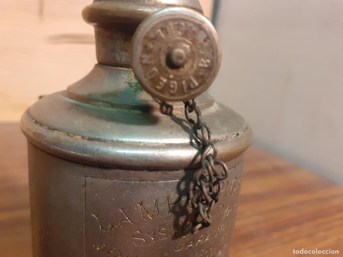 Antig&uuml;edades: Lampara de Carburo Pigeon francesa - Foto 4