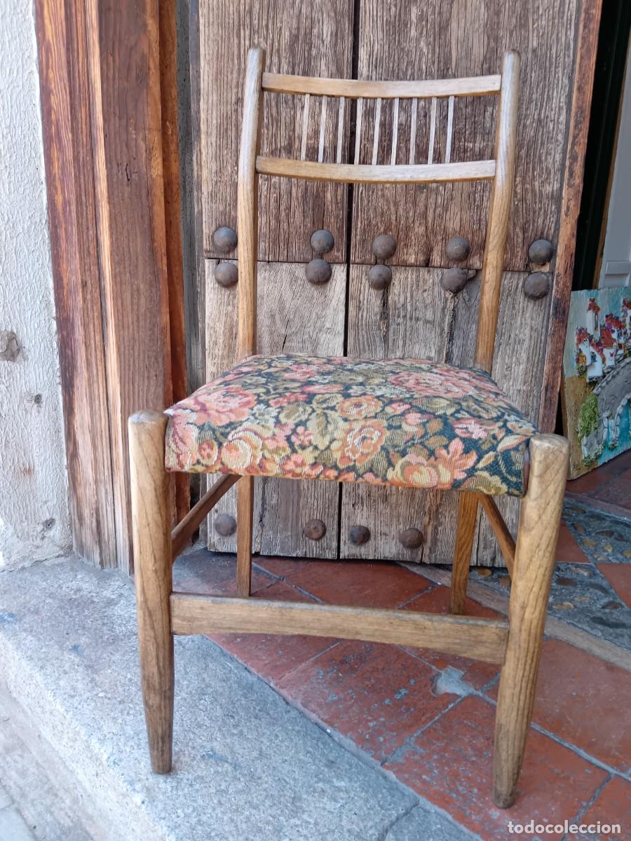 Antig&uuml;edades: Silla de roble d&eacute;cada de los 50 - Foto 1