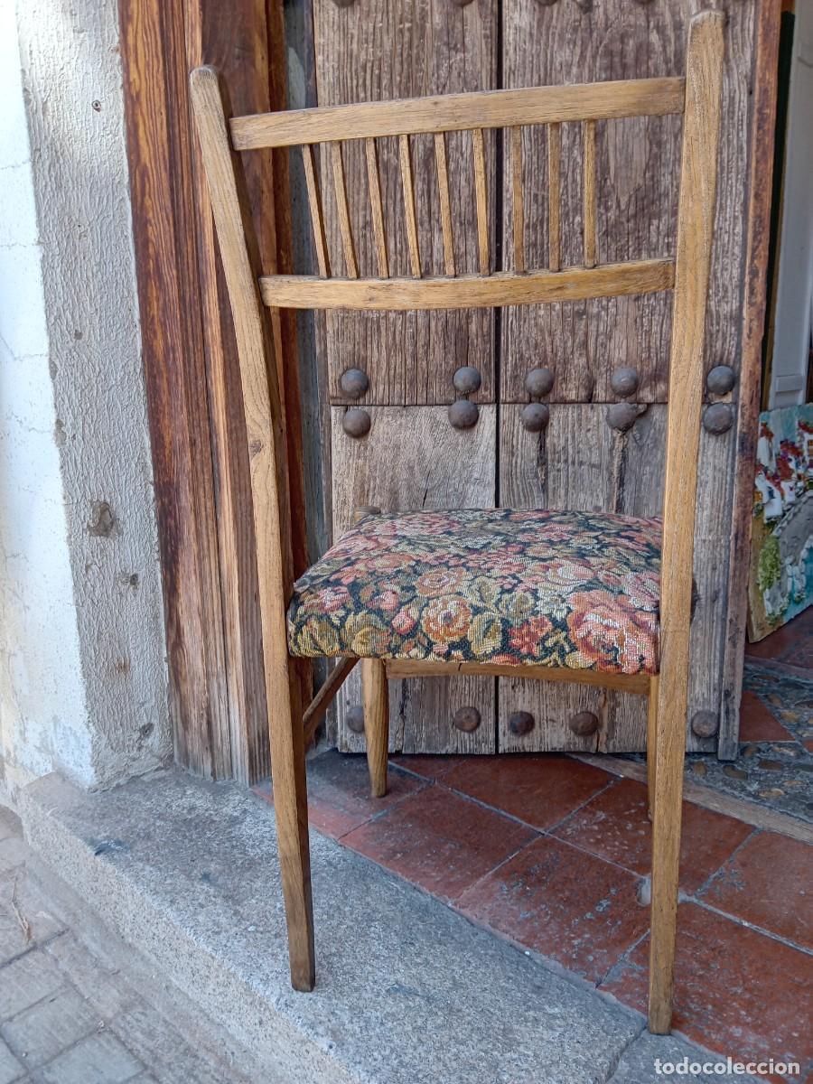 Antig&uuml;edades: Silla de roble d&eacute;cada de los 50 - Foto 3