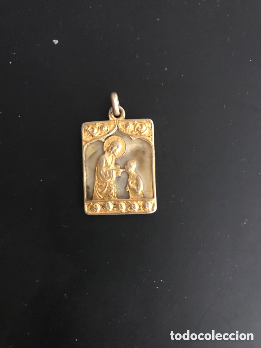 Antig&uuml;edades: Medalla antigua de n&aacute;car Primera Comuni&oacute;n - Foto 1