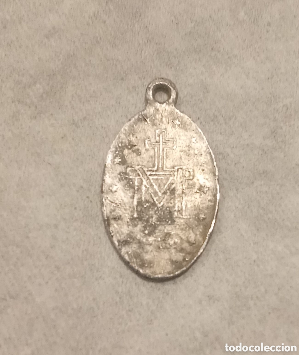 Antig&uuml;edades: MEDALLA DE CALAMINA RELIGIOSA - Foto 2