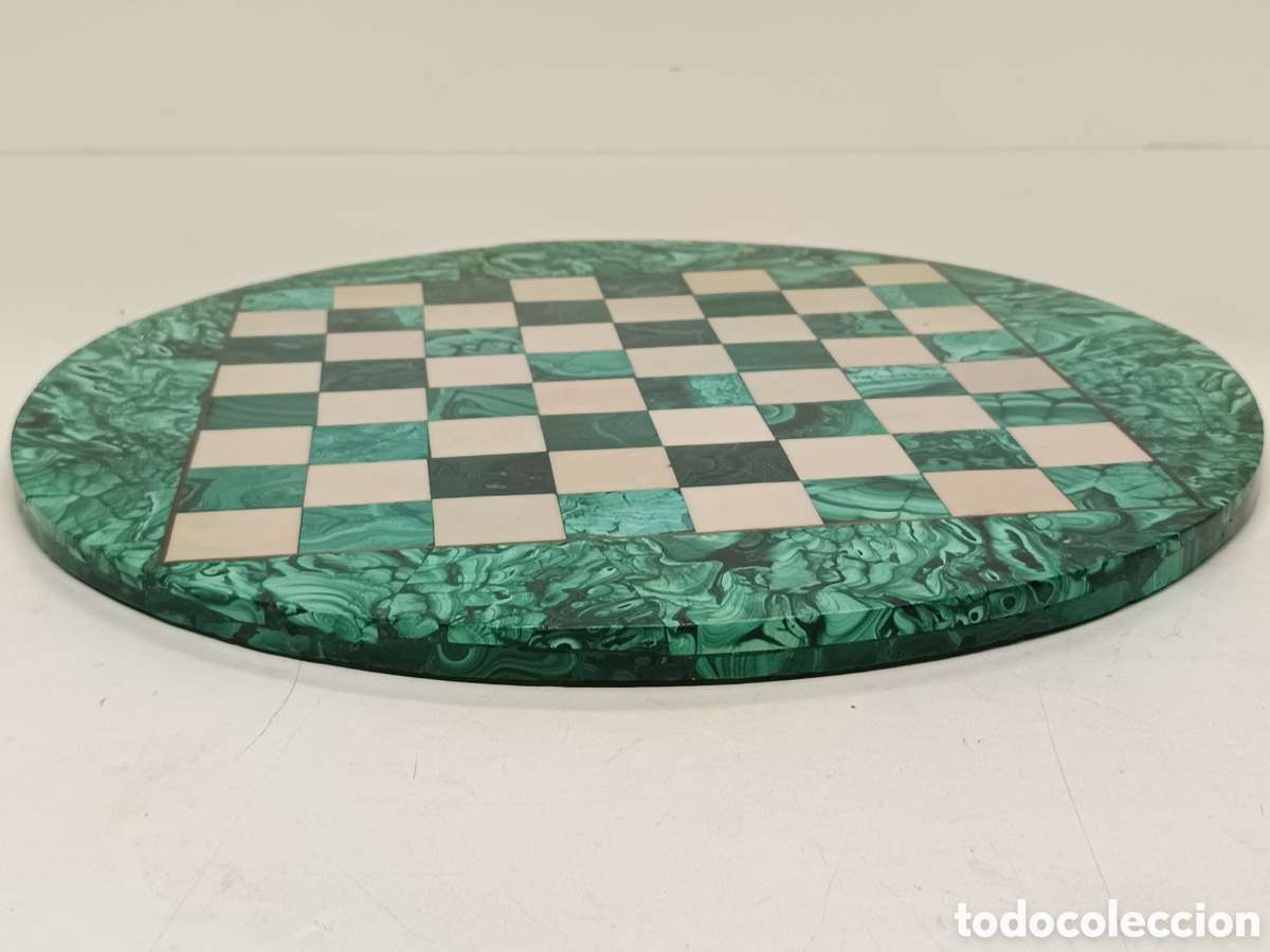 Antig&uuml;edades: Tablero de ajedrez en Malaquita - Foto 3