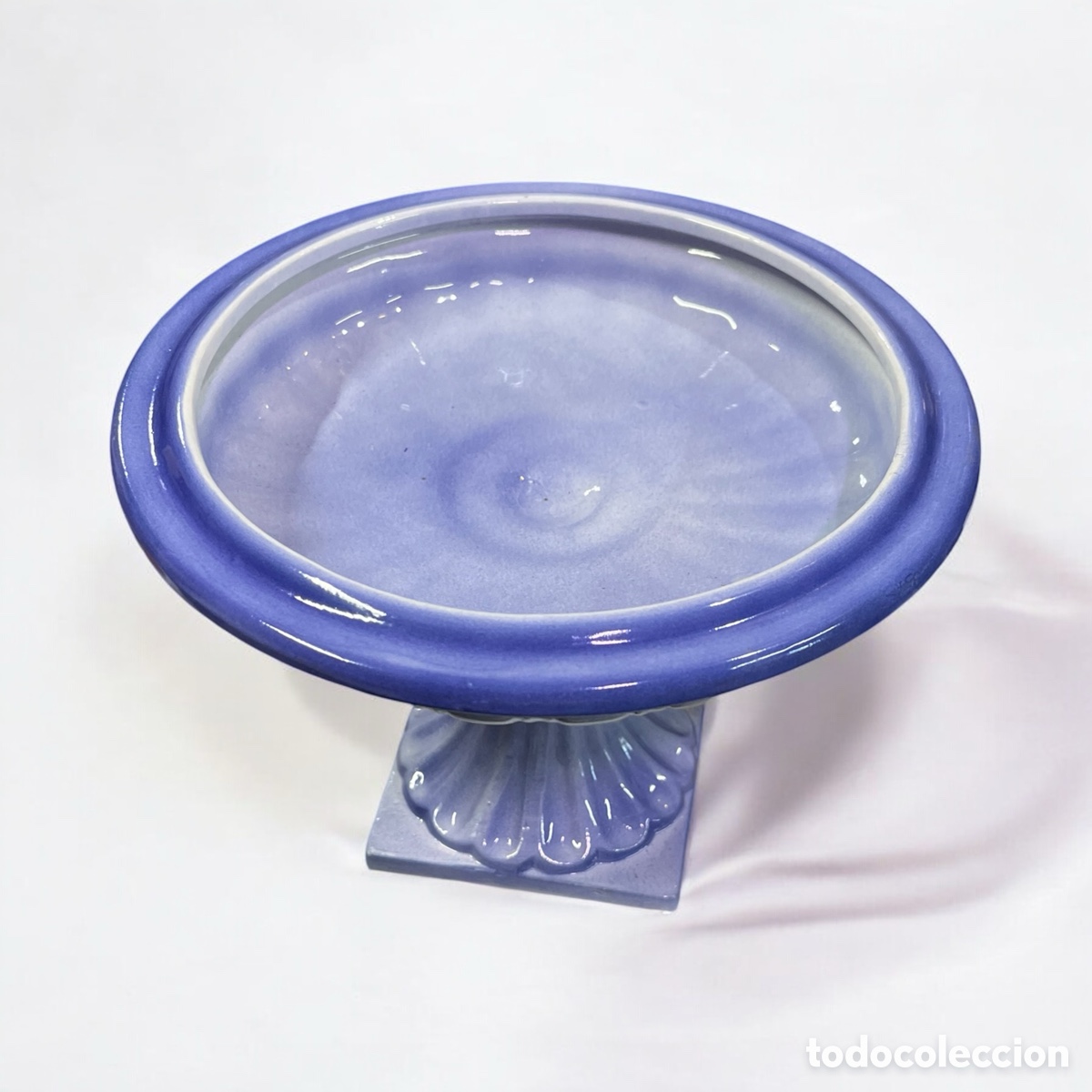 Antig&uuml;edades: Frutero cer&aacute;mica azul - Foto 3