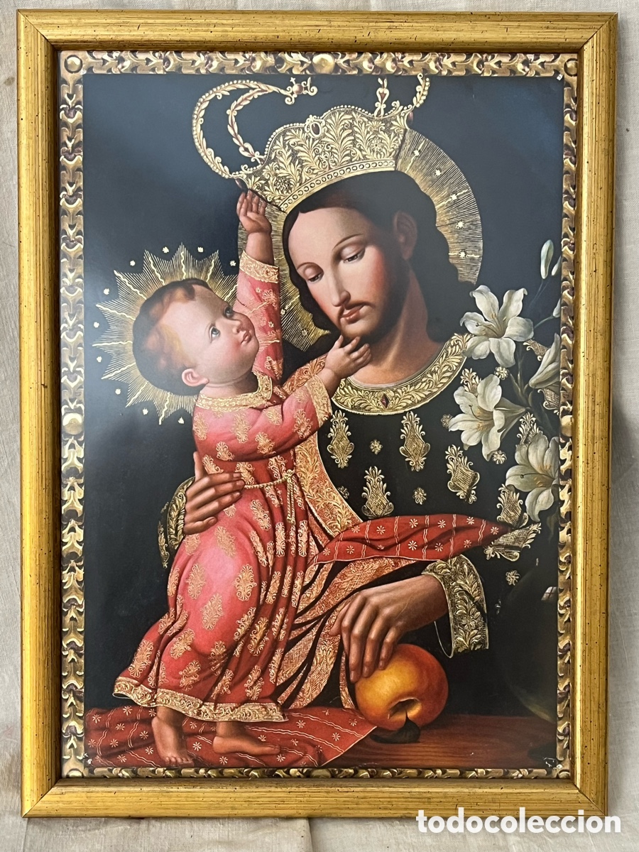 Antig&uuml;edades: SAN JOS&Eacute;, LAMINA ENMARCADA - Foto 1