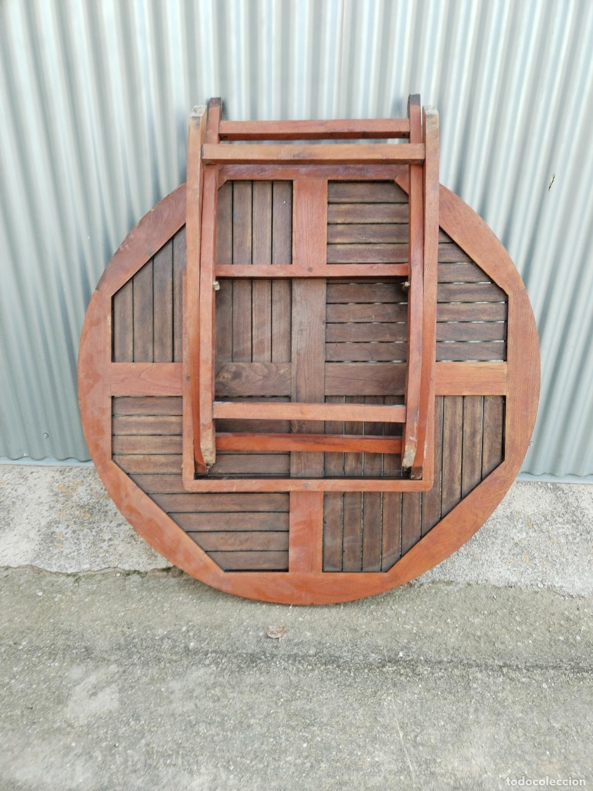 Antig&uuml;edades: mesa plegable en madera de teka - Foto 2