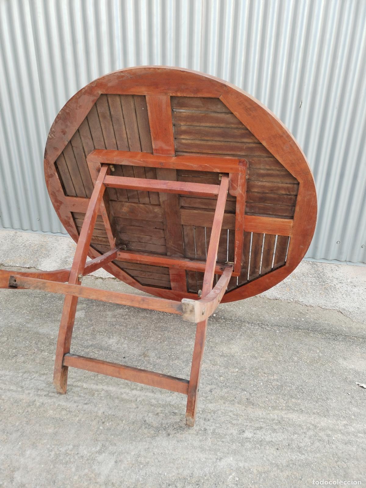 Antig&uuml;edades: mesa plegable en madera de teka - Foto 3