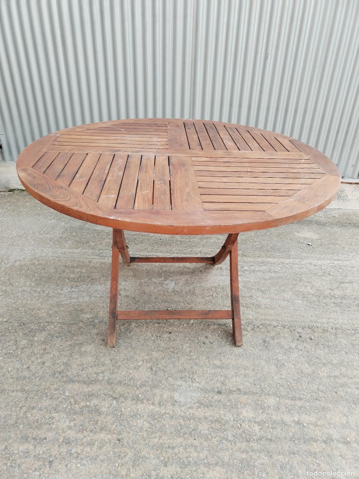 Antig&uuml;edades: mesa plegable en madera de teka - Foto 1