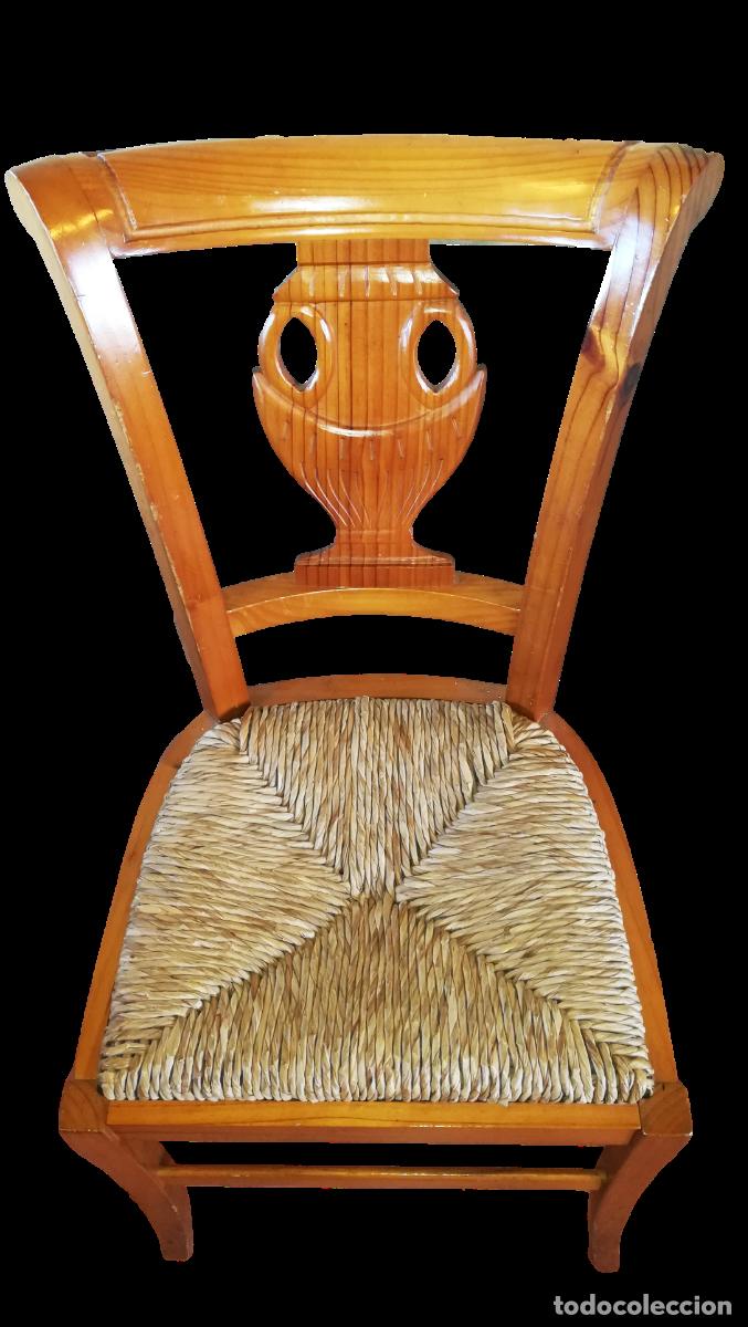 Antig&uuml;edades: SILLAS MADERA ROBLE ASIENTO ESPARTO - Foto 1