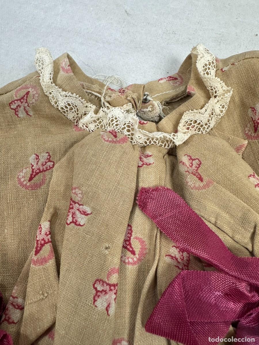Antig&uuml;edades: Antigua bata o vestido de beb&eacute;. Percal - Foto 4