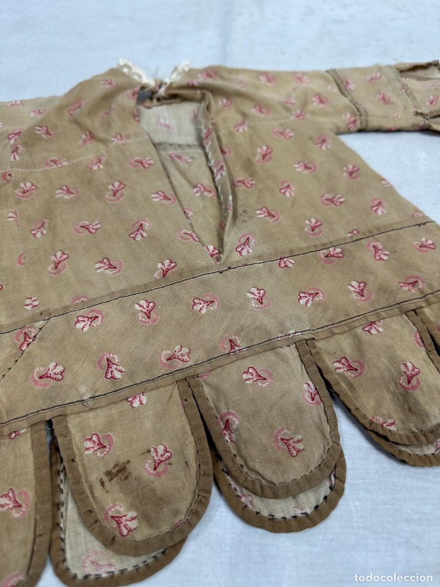 Antig&uuml;edades: Antigua bata o vestido de beb&eacute;. Percal - Foto 9