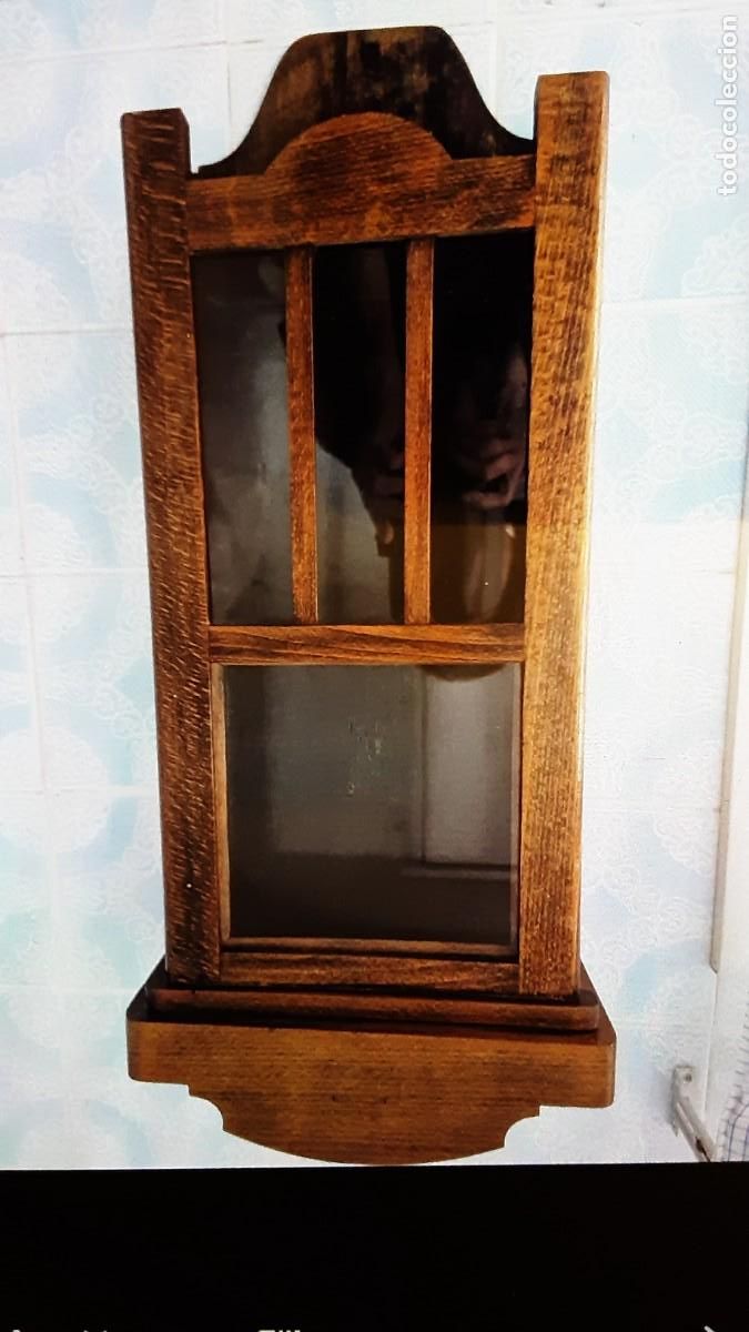Antig&uuml;edades: Antiguo Mueble de reloj transformado a Vitrina expositor - Foto 2