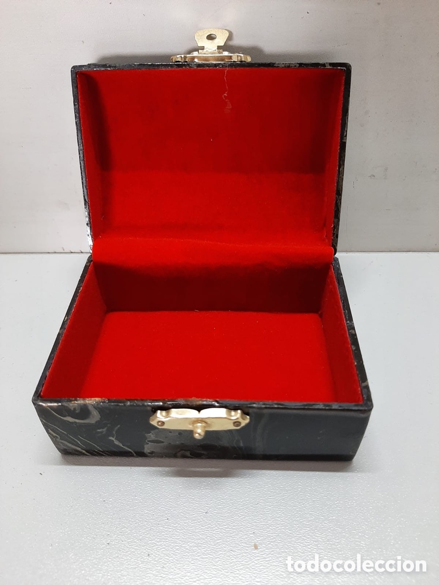 Antig&uuml;edades: Caja joyero antiguo lacado - Foto 2