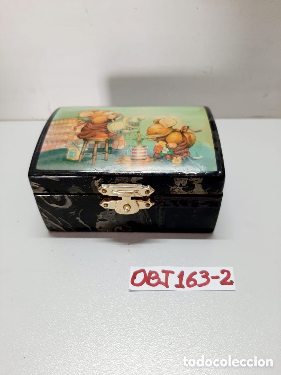 Antig&uuml;edades: Caja joyero antiguo lacado - Foto 1