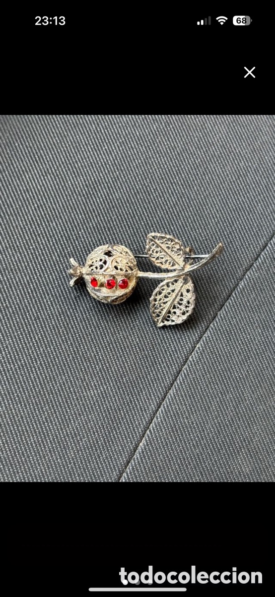 Antig&uuml;edades: Broche granada plata - Foto 1