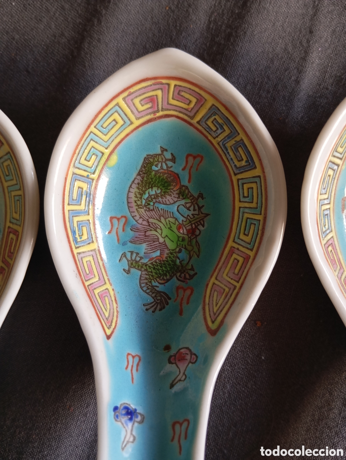 Antig&uuml;edades: Cucharas de porcelana china - Foto 2
