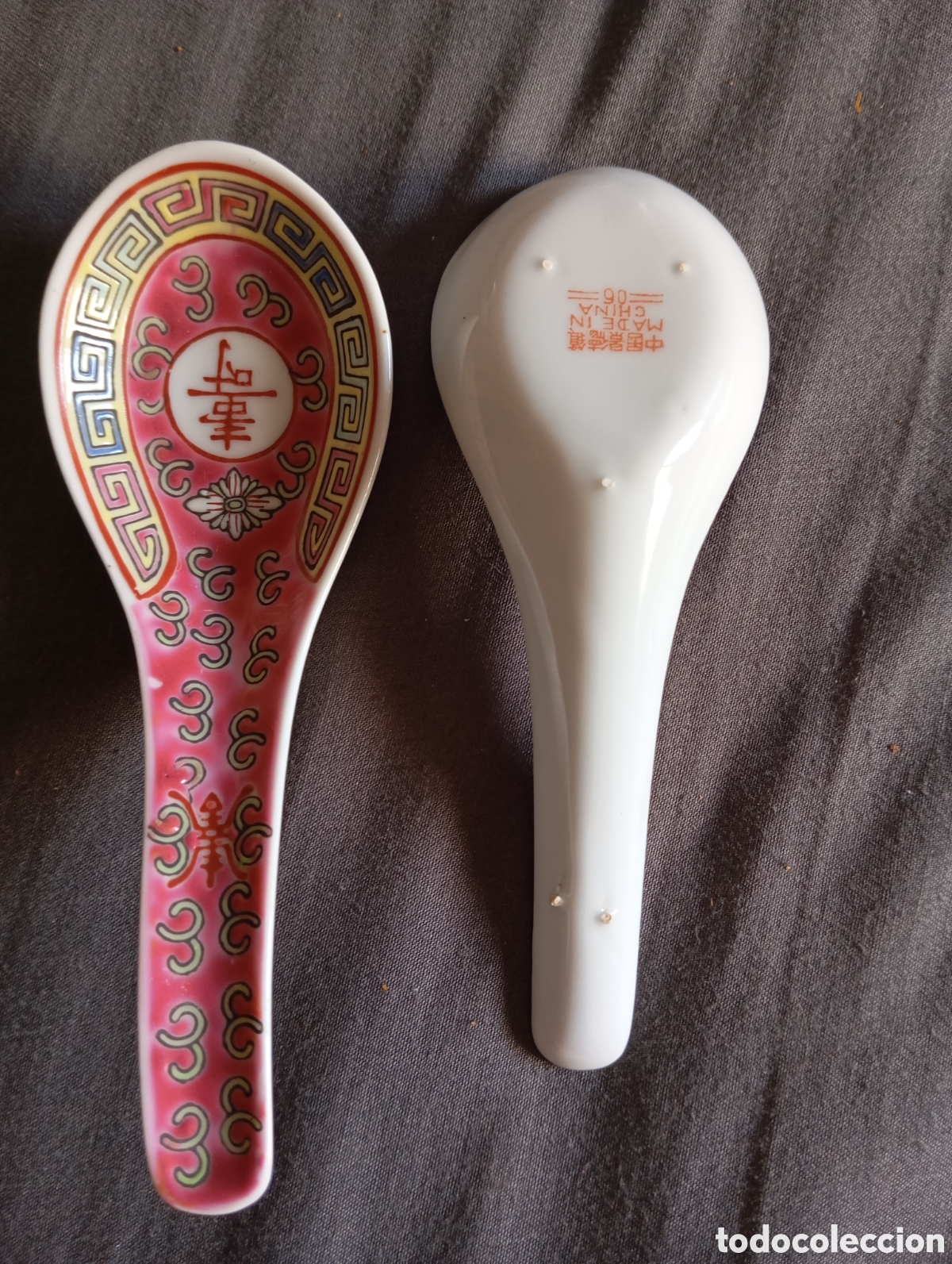 Antig&uuml;edades: Cucharas de porcelana china - Foto 2