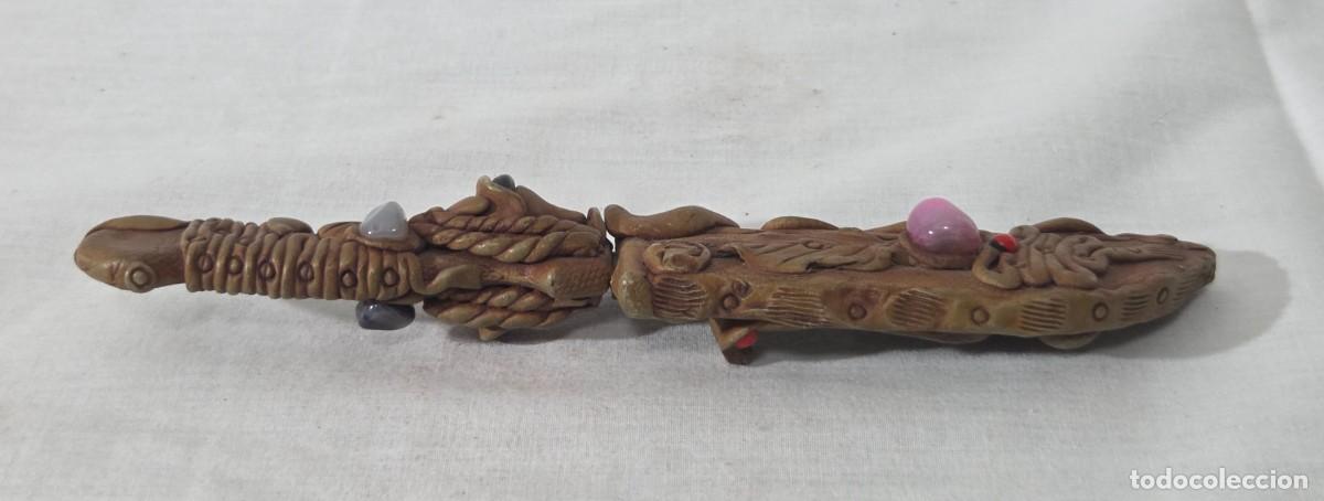 Antig&uuml;edades: Cuchillo japones en resina y agata - Foto 7
